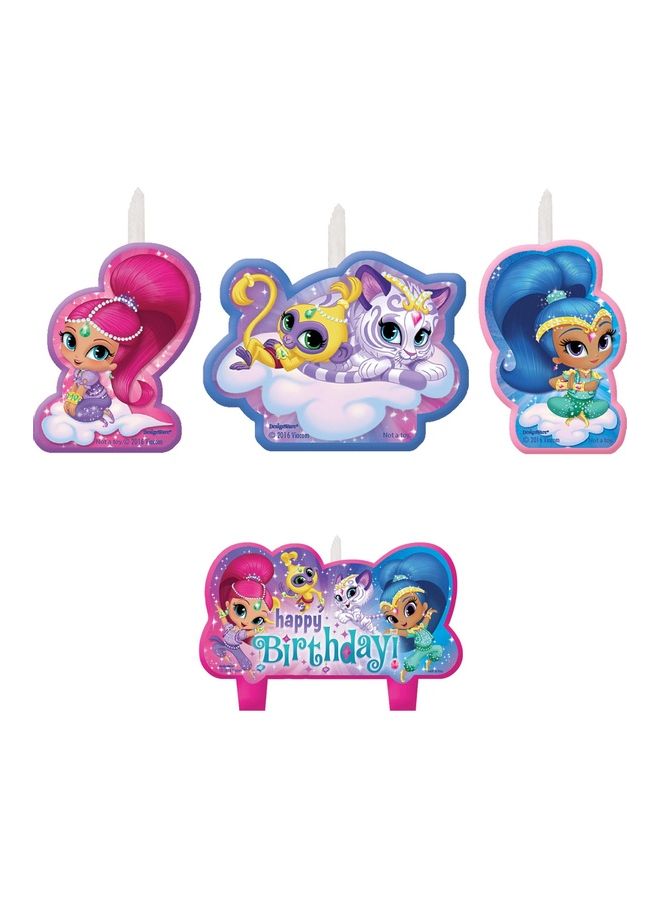 أمسكان مجموعة شموع لحفلات أعياد الميلاد بطبعة من مسلسل "Shimmer And Shine "