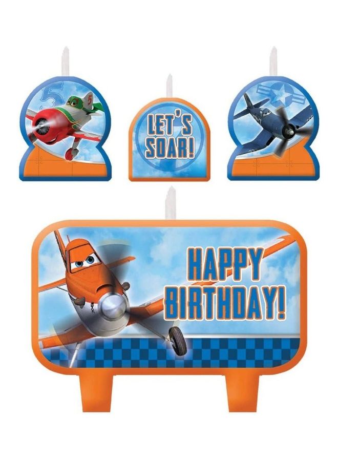 Amscan 4-Piece Of Dusty And Friends Birthday Candle Set Party Supplies