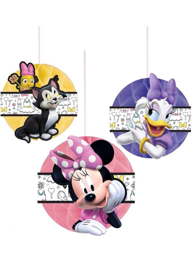 أمسكان زينة بتصميم خلية النحل من مجموعة ميني هابي هيلبر من 3 قطع