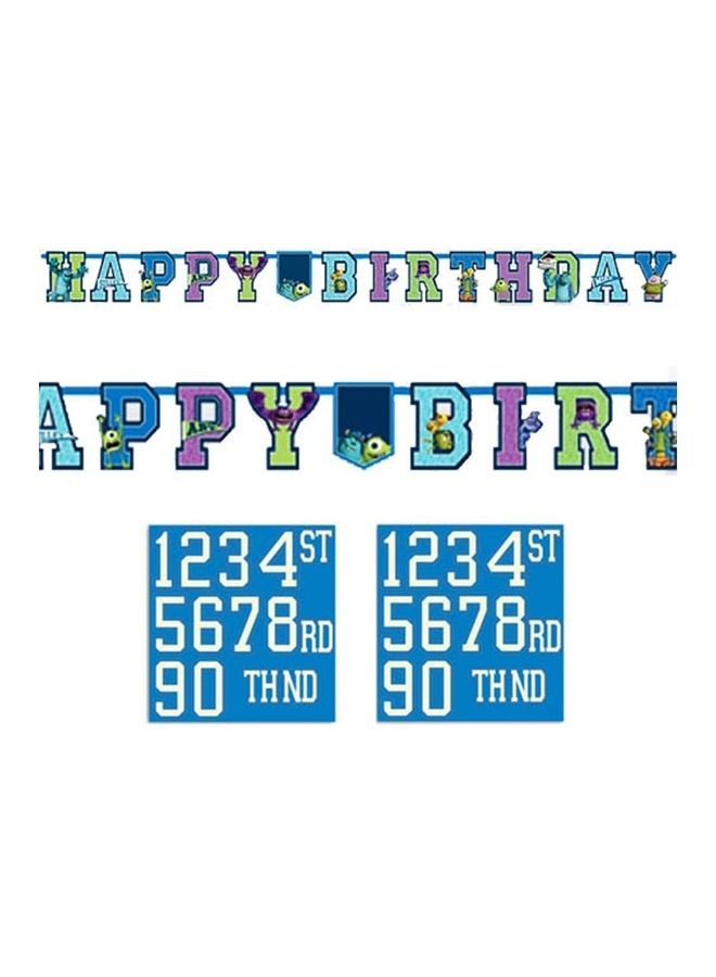 Amscan Europe Monsters University Letters Banner Add Age Number Birthday Decoration and Party Supplies 
