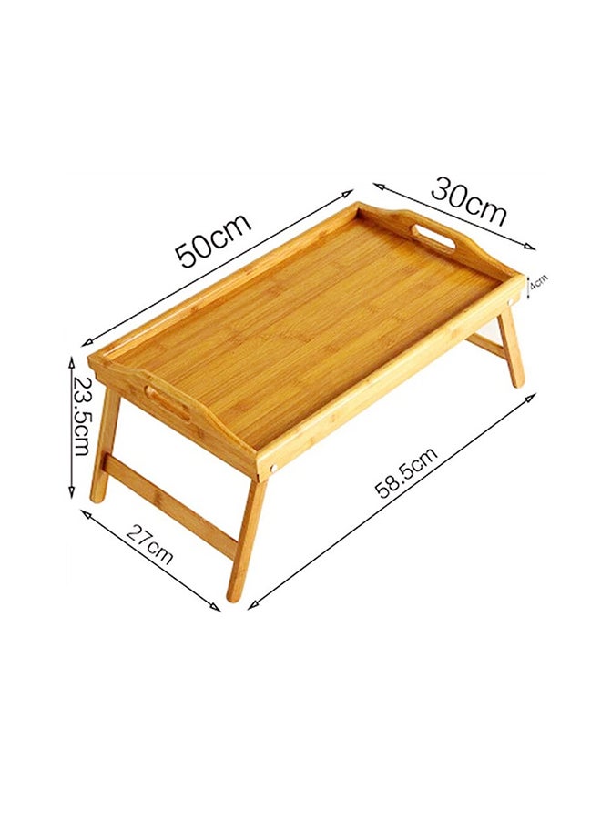 Generic - Folding Wooden Table Tray Brown 23.5x50x30cm - Image 1