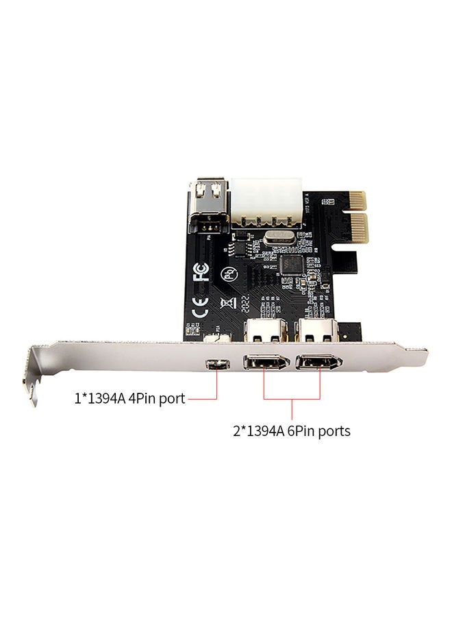 Generic - PCI-E To 3-Port DV High-Definition Video Capture Adapter Card Black - Image 1