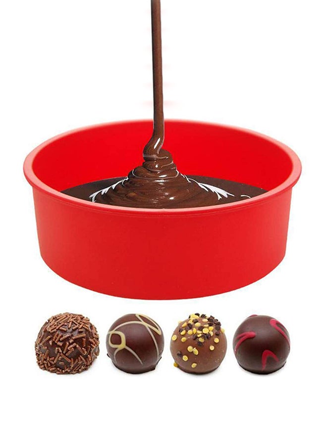 قالب كيك من السيليكون مقاوم للحرارة أحمر 17x17x5.5سم - Image 4