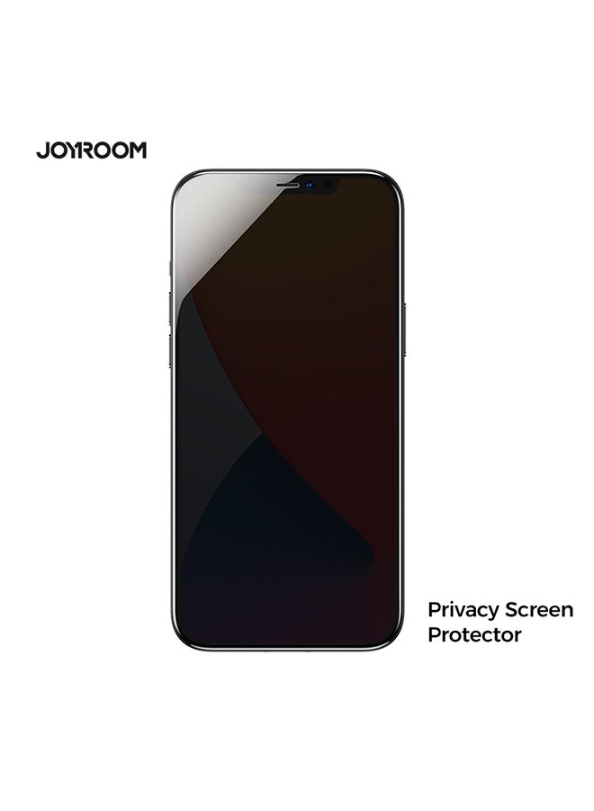 JOYROOM - Tempered Glass Privacy Full Screen Protector For iPhone 11 Pro Max Clear/Black - Image 1