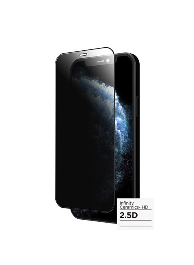JOYROOM - Tempered Glass Privacy Full Screen Protector For iPhone 11 Pro Max Clear/Black - Image 1