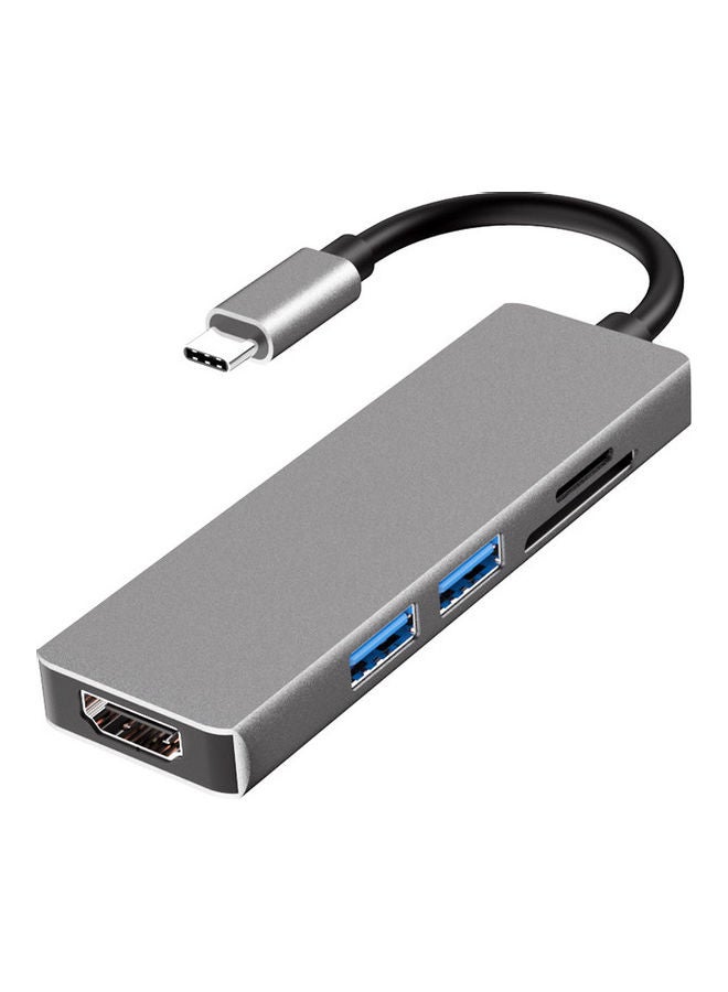 Generic - 5-In-1 USB Type-C Hub Grey - Image 1