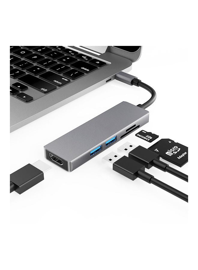 Generic - 5-In-1 USB Type-C Hub Grey - Image 1