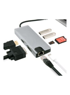 8-in-1 USB Type-C Hub Silver