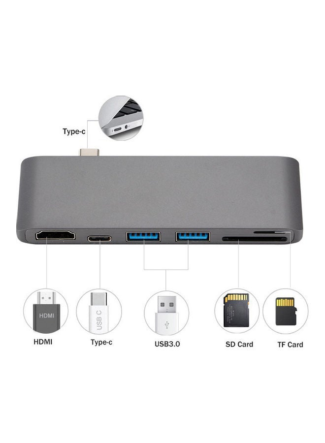 Generic - USB Dock Adapter For Apple Macbook Grey - Image 1
