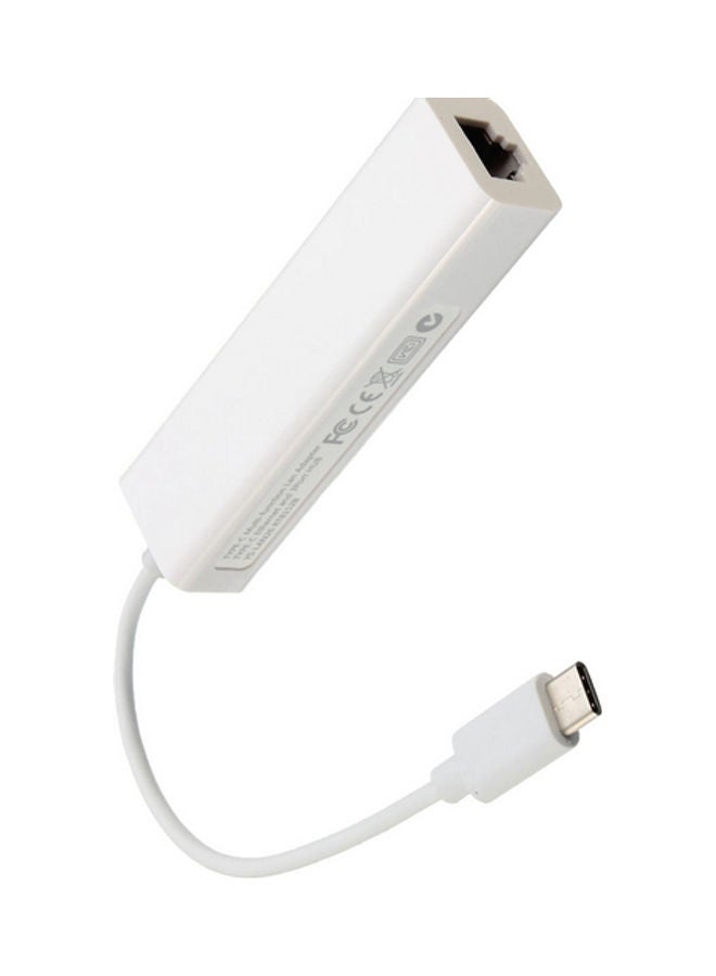 ماركة غير محددة موزع محول من USB 3.0 إلى USB إيثرنت LAN أبيض  - Image 1