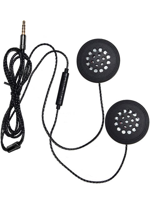 Wired Motorcycle Intercom Helmet Black
