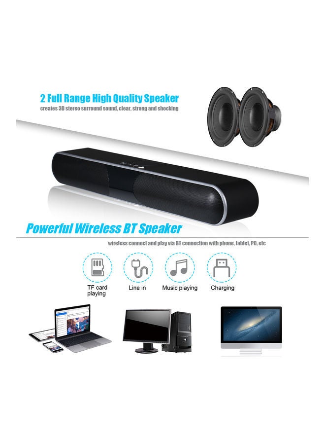 Mini Bluetooth Wireless Speaker Black - Image 2