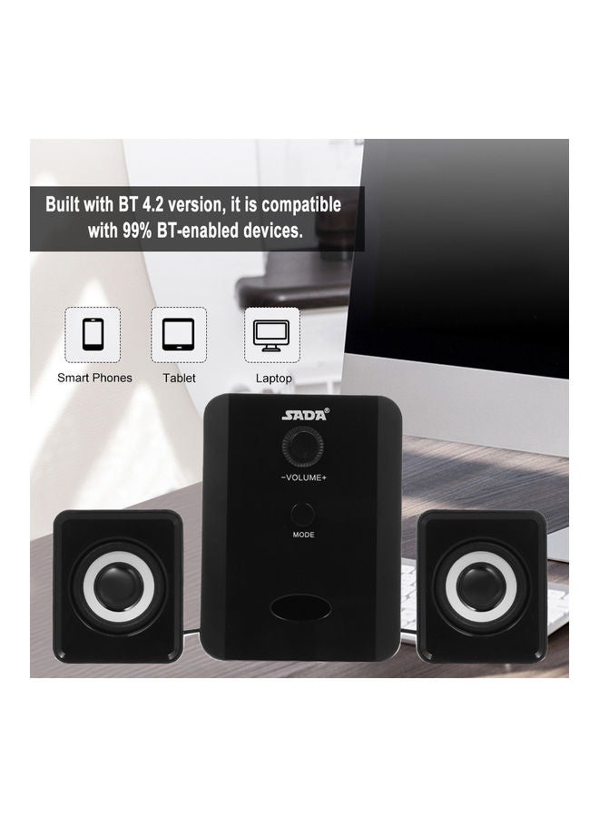SADA D-201 USB Speaker NE-V3888 Black - Image 2