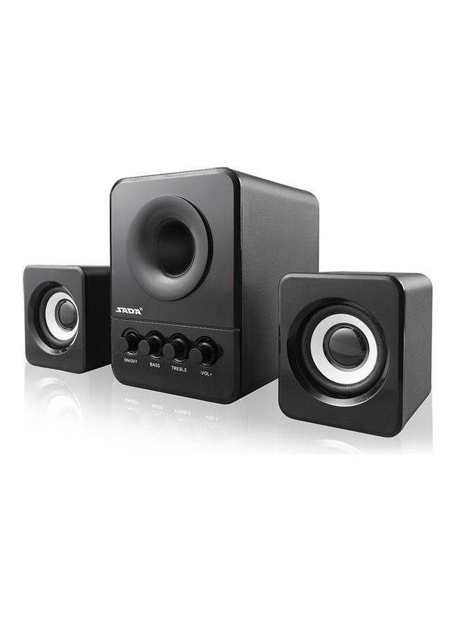 مكبر صوت سادا D203 سلكي بمنفذ USB متعدد الألوان - Image 1