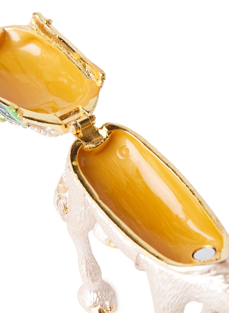 Al Jaber Decorative Gold Plated Camel Figurine Silver/Blue/Green - Image 4