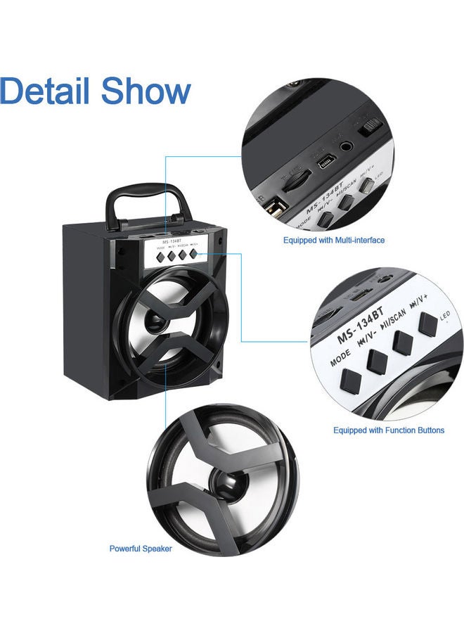 MS134BT Wireless Bluetooth Speaker Black - Image 2