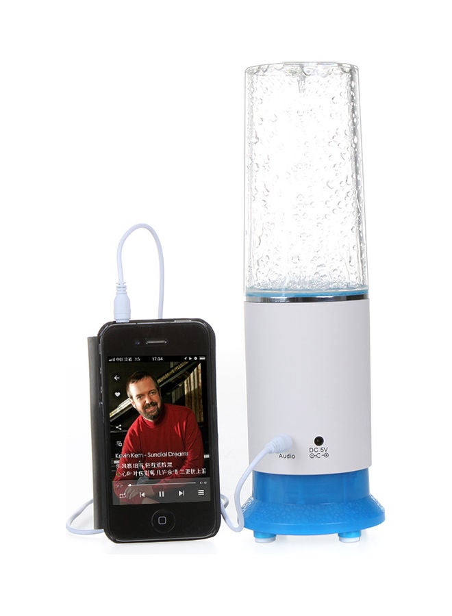 Mini Speaker LED Desk Lamp Blue/White - Image 2