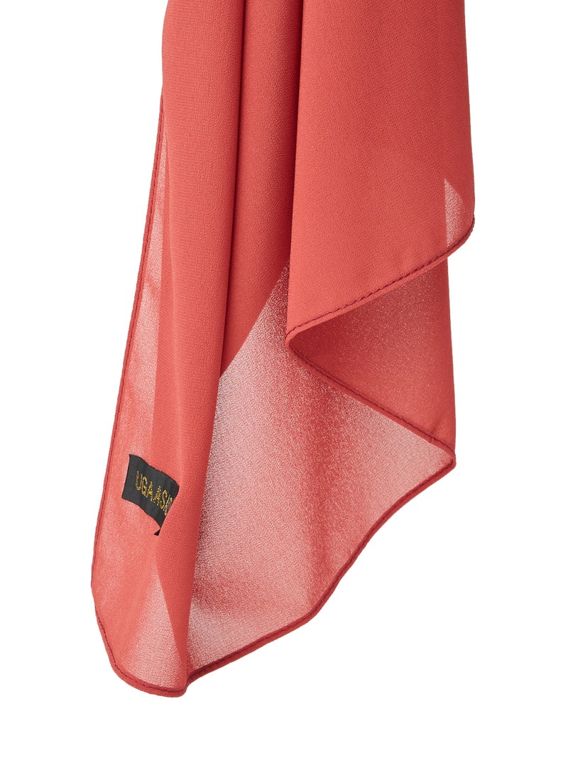 Rosh Solid Hijab Crimson  - Image 2