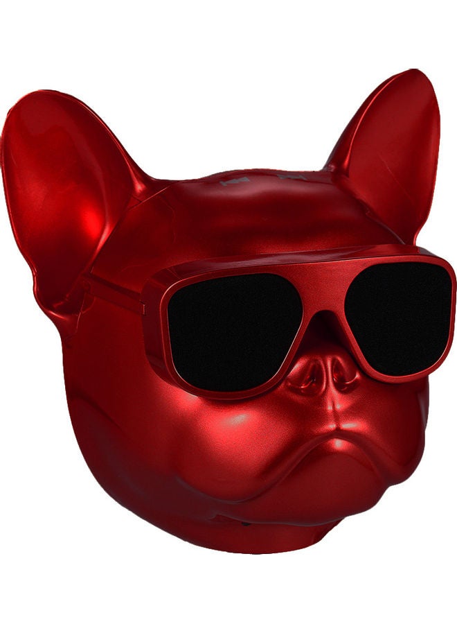 Unique Wireless Bulldog Speaker Red - Image 1