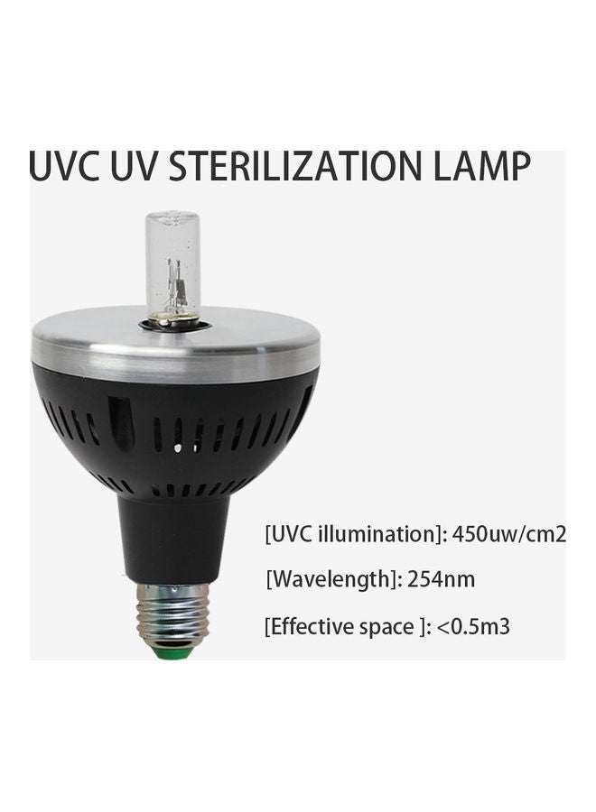 Generic UV Dis-infectant Light Bulb Black 11 x 9 x 9cm  - Image 2
