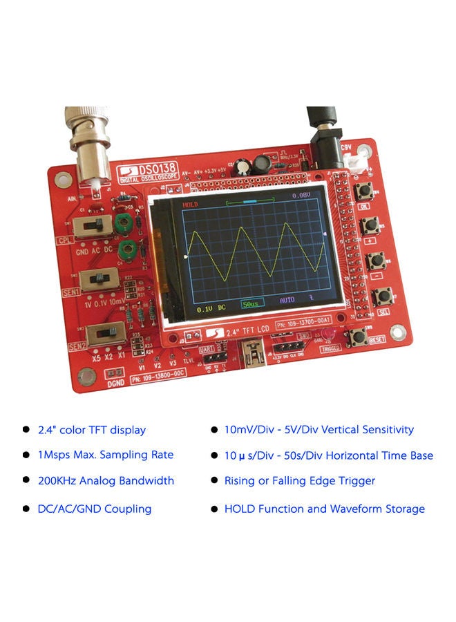 Handheld Pocket-size Digital Oscilloscope Kit Multicolour 18 x 3 x 12.5cm  - Image 5
