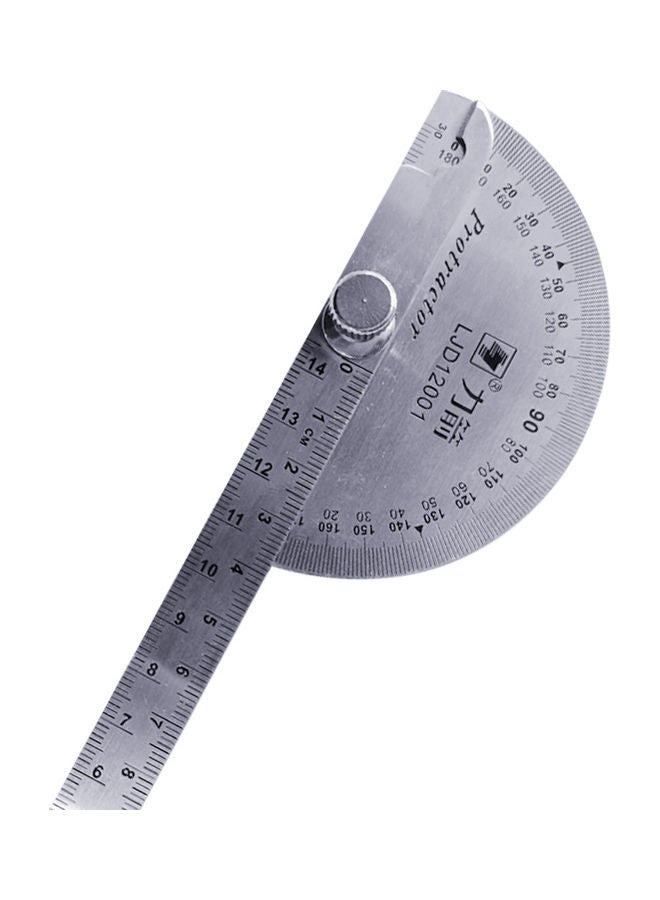 Stainless Steel 180-Degree Protractor Silver - Image 4