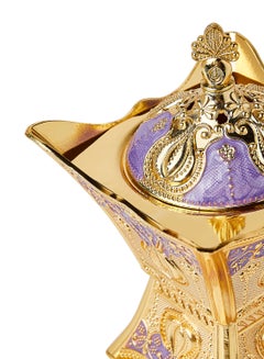 Al Jaber Gold Plated Incense Burner Purple  - Image 4