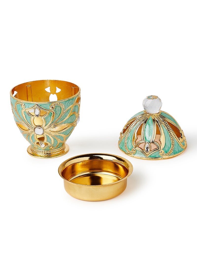 Al Jaber - Gold Plated Incense Burner Multicolour - Image 1