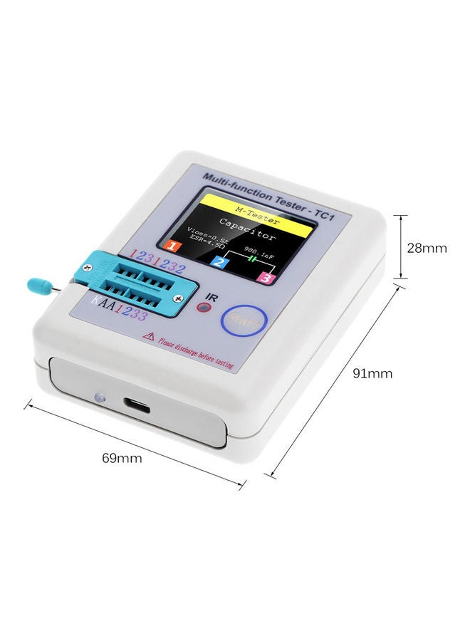 Colourful Display Transistor Tester White 15 x 3 x 12.5cm - Image 3