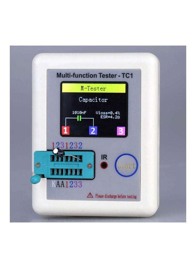 Colourful Display Transistor Tester White 15 x 3 x 12.5cm - Image 4