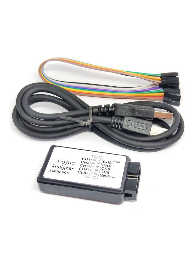 جهاز تحليل منطقي بمنفذ USB بتردد 24 ميجاهرتز أسود  - Image 1