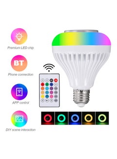 Generic LED Light E27 Bulb with BT Speaker White 13 x 10 x 13cm  - Image 2