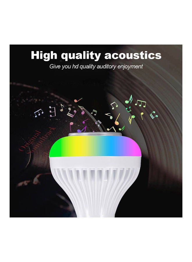 Generic - LED Light E27 Bulb with BT Speaker White 13 x 10 x 13cm - Image 1