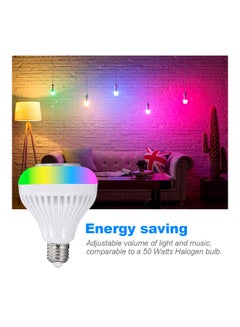 Generic LED Light E27 Bulb with BT Speaker White 13 x 10 x 13cm  - Image 4