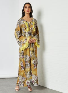Lace Embellished Jalabiya Multicolour