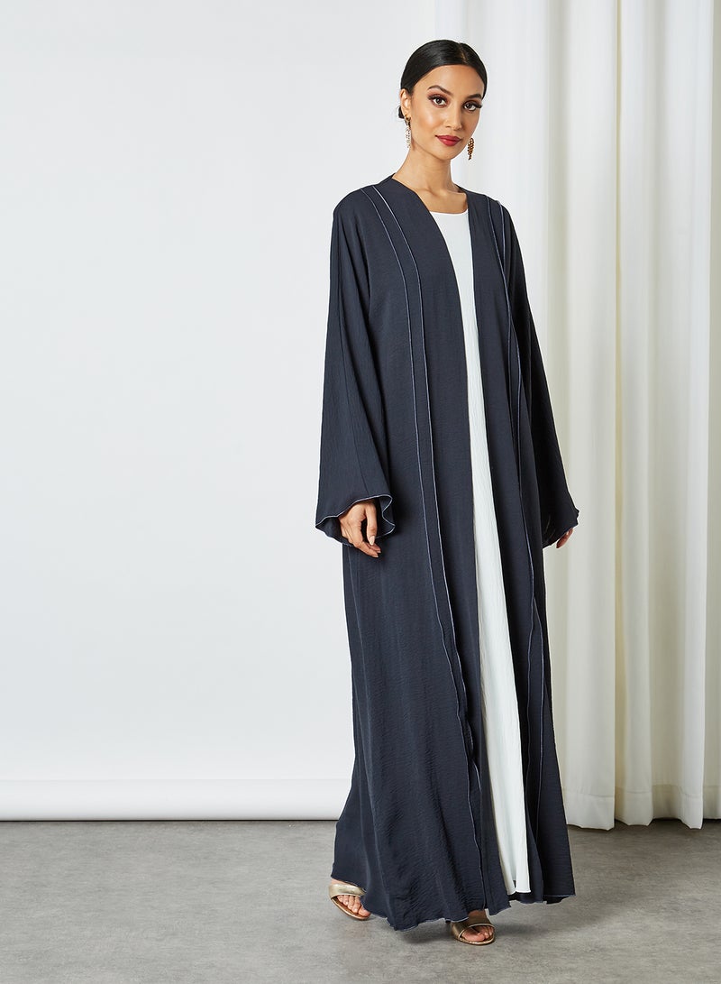 بوسني عباية طويلة سادة أزرق - Image 2