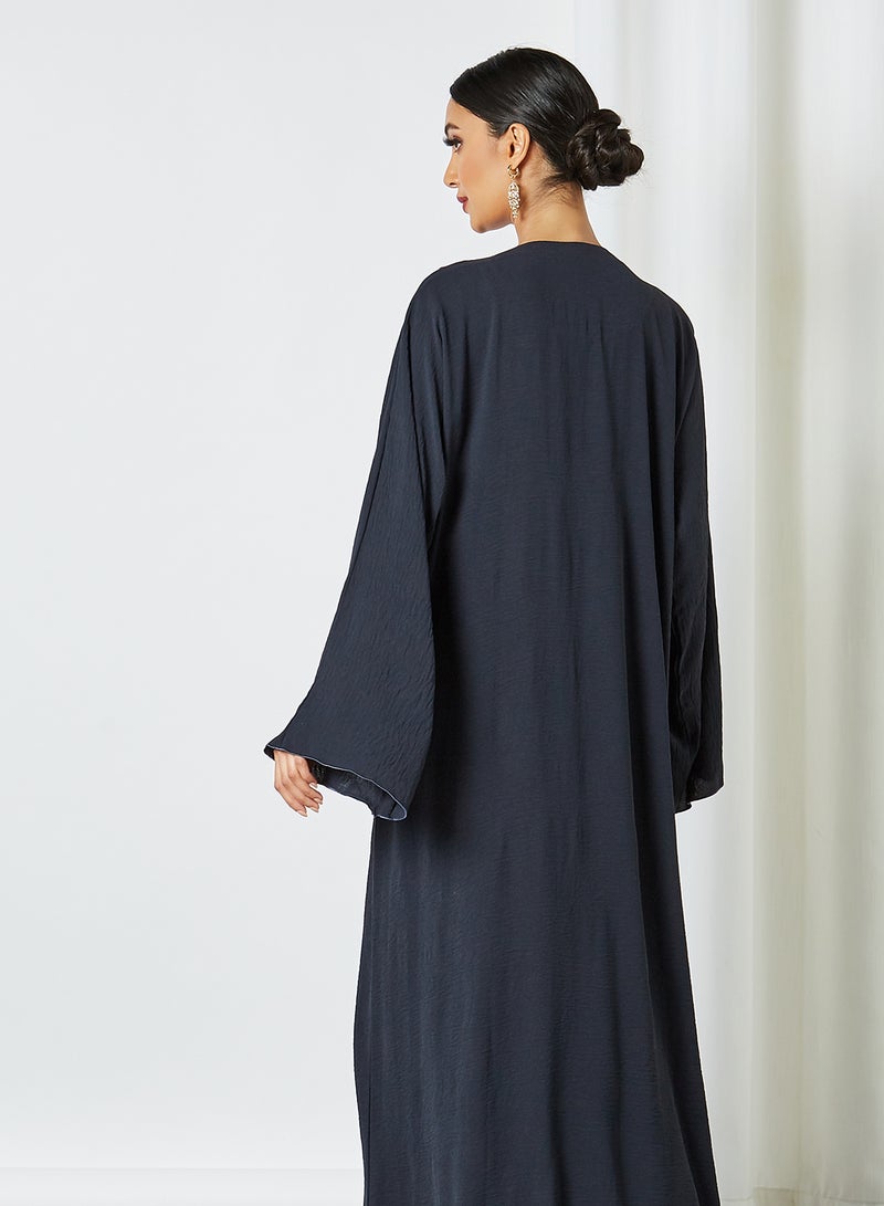 بوسني عباية طويلة سادة أزرق - Image 4