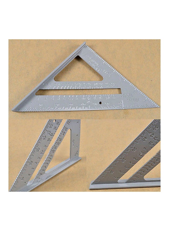 Aluminum Alloy Triangle Protractor Silver  - Image 3