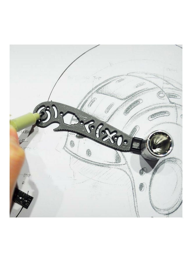Magnetic Protractor Rotation Angle Ruler Black  - Image 2