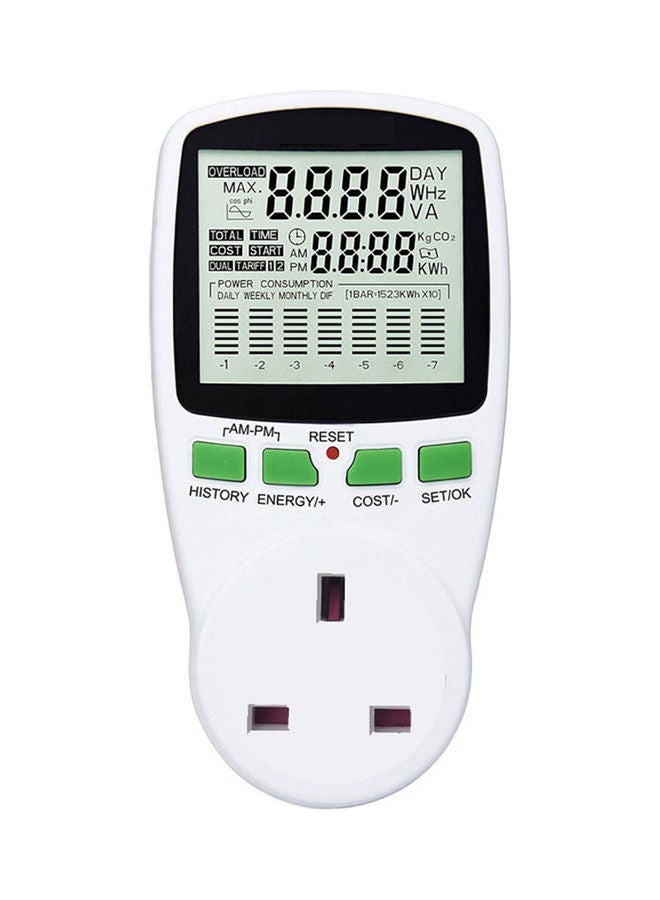 Digital Power Measuring Meter White  - Image 1