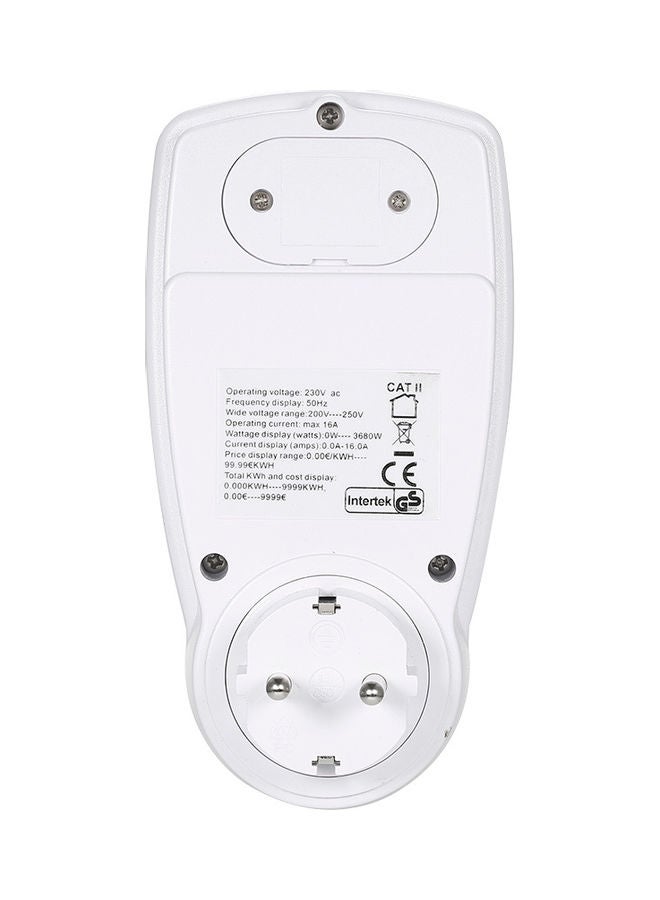 Digital Power Measuring Meter White  - Image 5