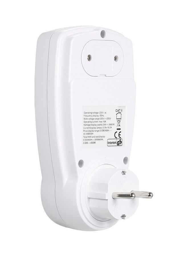 Digital Power Measuring Meter White  - Image 4