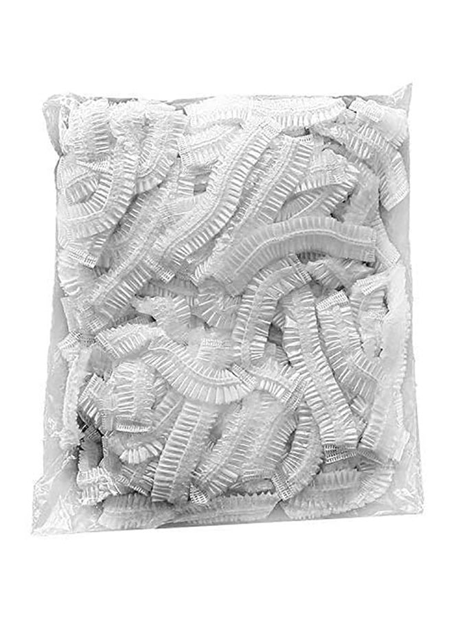Mariani - 100 Piece Plastic Shower Cap Clear One Size - Image 1