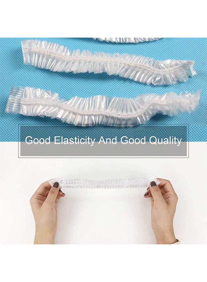 Mariani - 100 Piece Plastic Shower Cap Clear One Size - Image 1