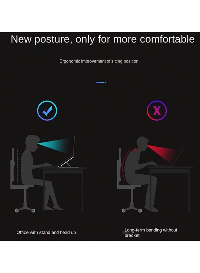 Portable Foldable Laptop Stand For Desk Black