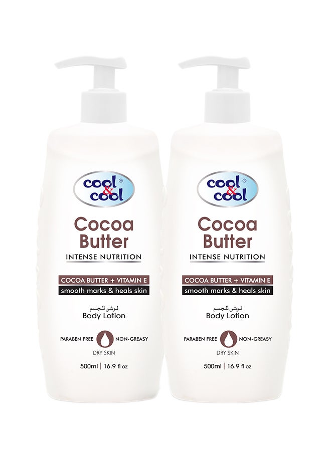 كول اند كول لوشن الجسم بزبدة الكاكاو، 500 مل × 2 - Image 1