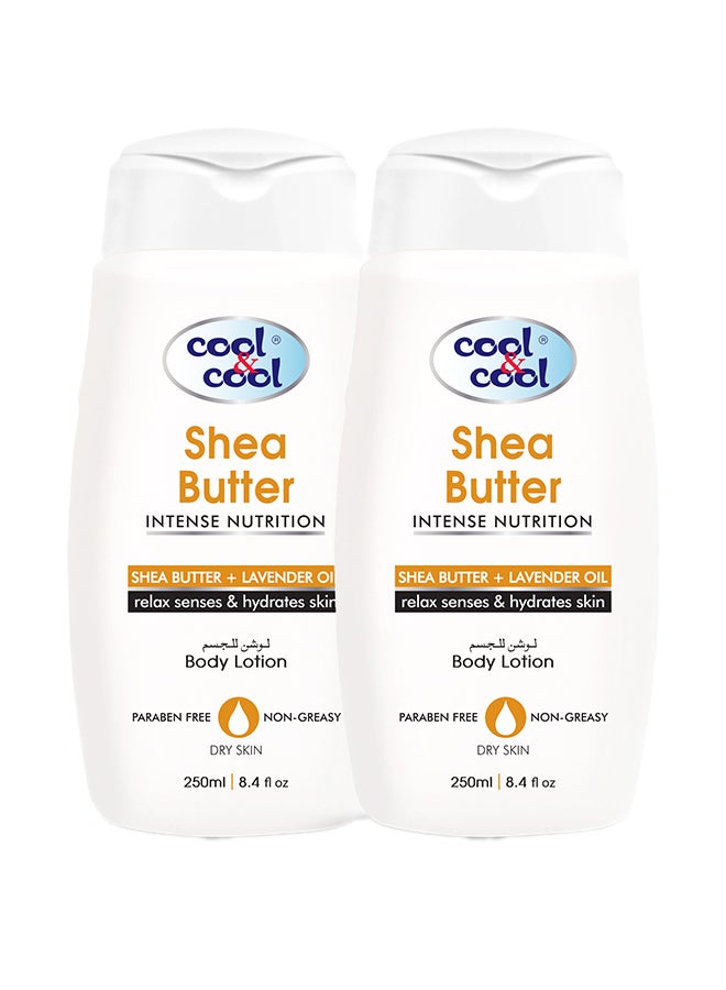 كول اند كول Shea Butter Body Lotion, 250ml x 2 - Image 1