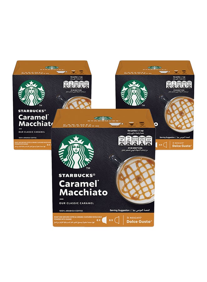 Starbucks Nescafe Dolce Gusto Coffee Pods Caramel Macchiato 127.8grams Pack of 3 - Image 1
