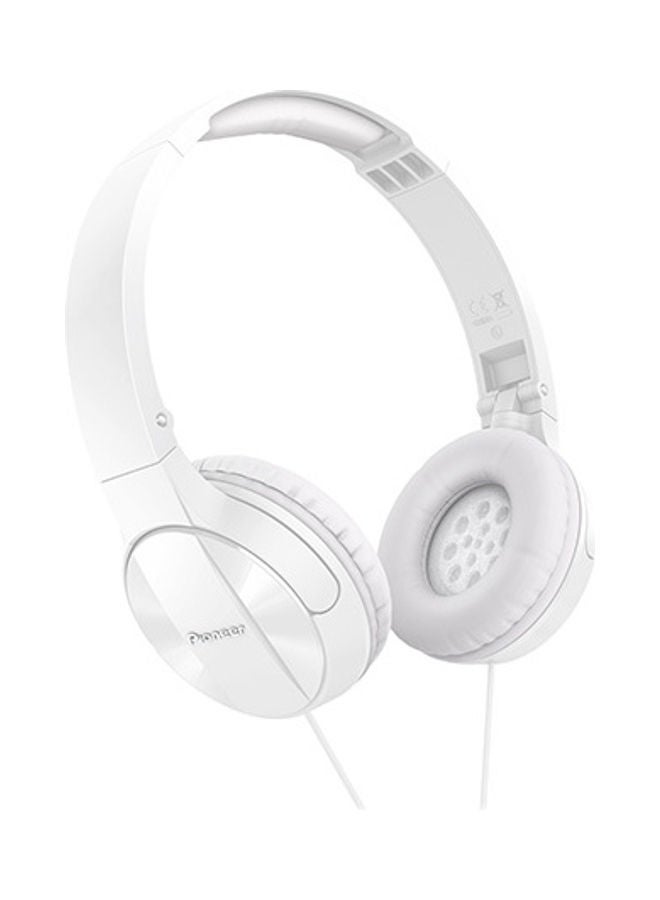 Pioneer Stereo Fully Enclosed Dynamic Foldable Headphones White  - Image 1