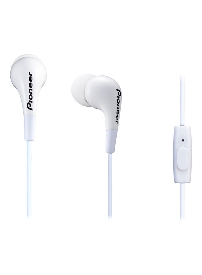 Pioneer Lightweight In-Ear Headphones White 